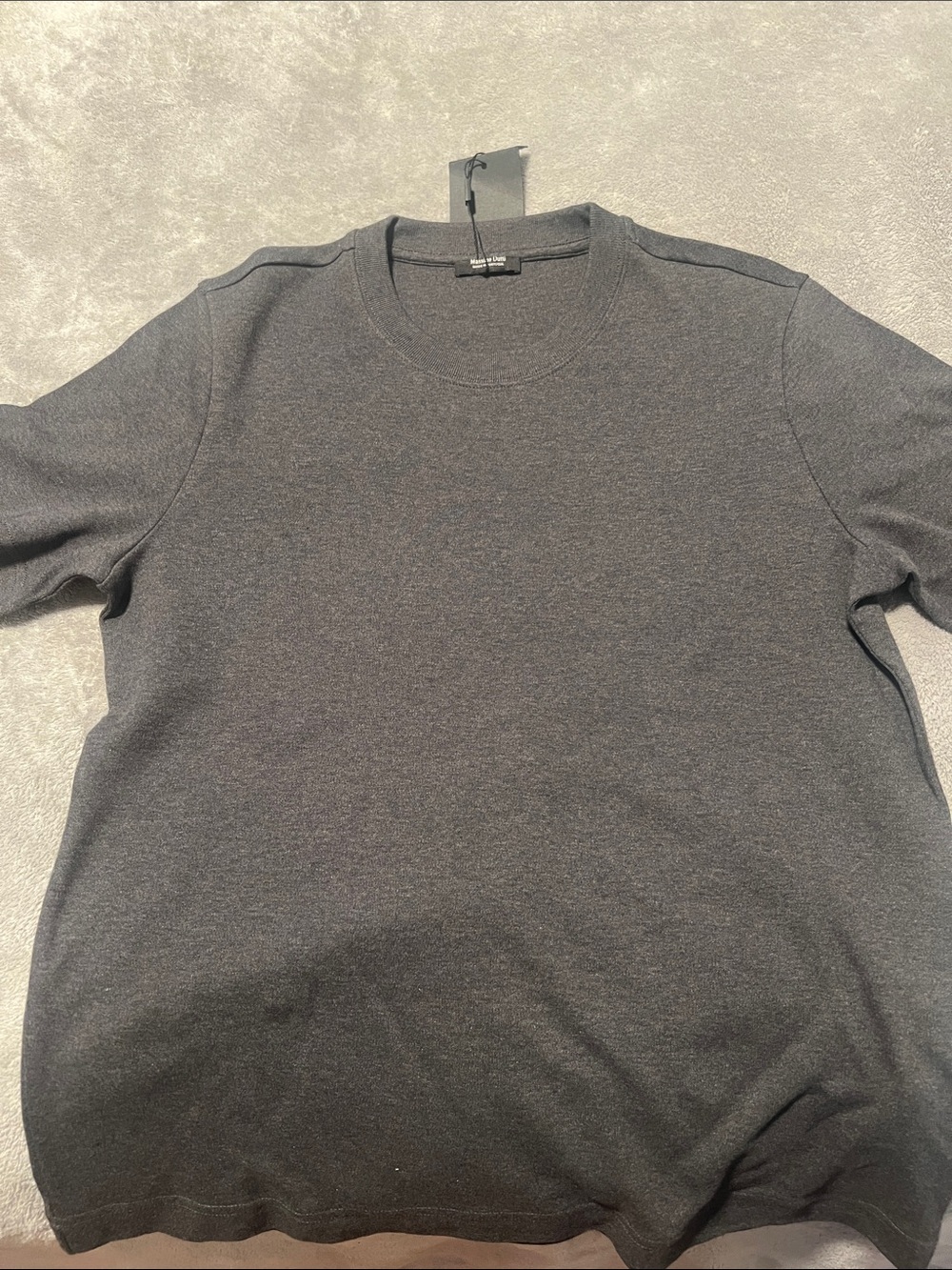 Massimo Dutti Dark Charcoal Crewneck Sweater